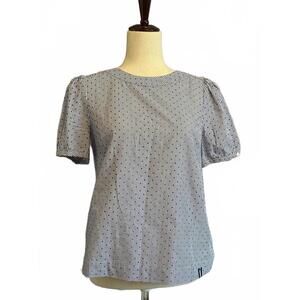 Court & Rowe Striped and Polka Dot Short Sleeve Blouse